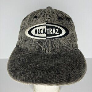 Vintage 90's Alcatraz Gray Denim Adjustable Hat